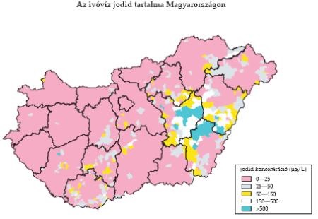 ivózíz jódtartalma Magyarországon